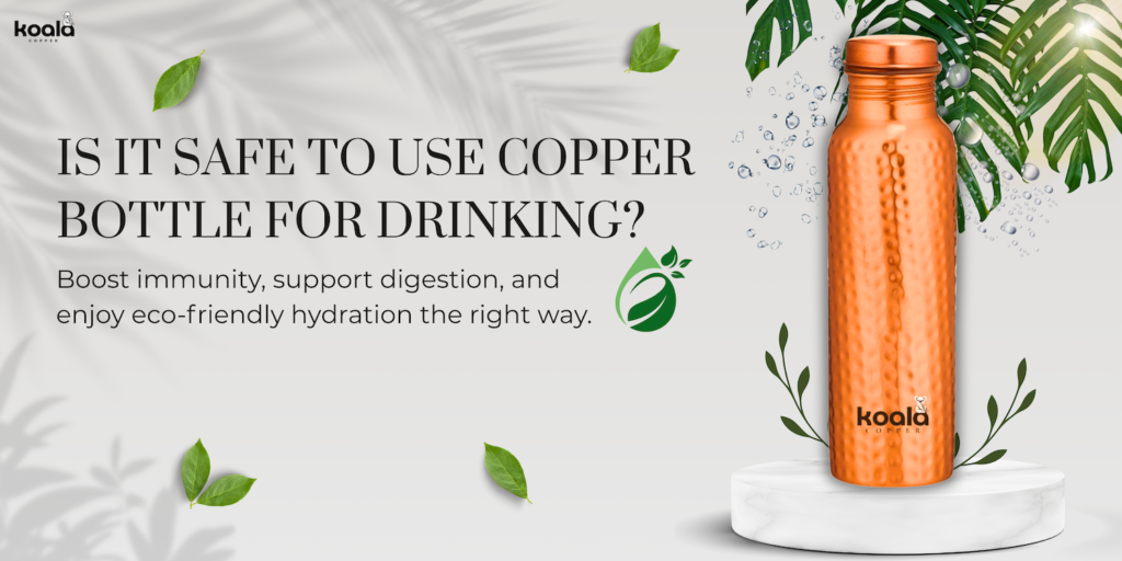 Safe copper water bottle for drinking